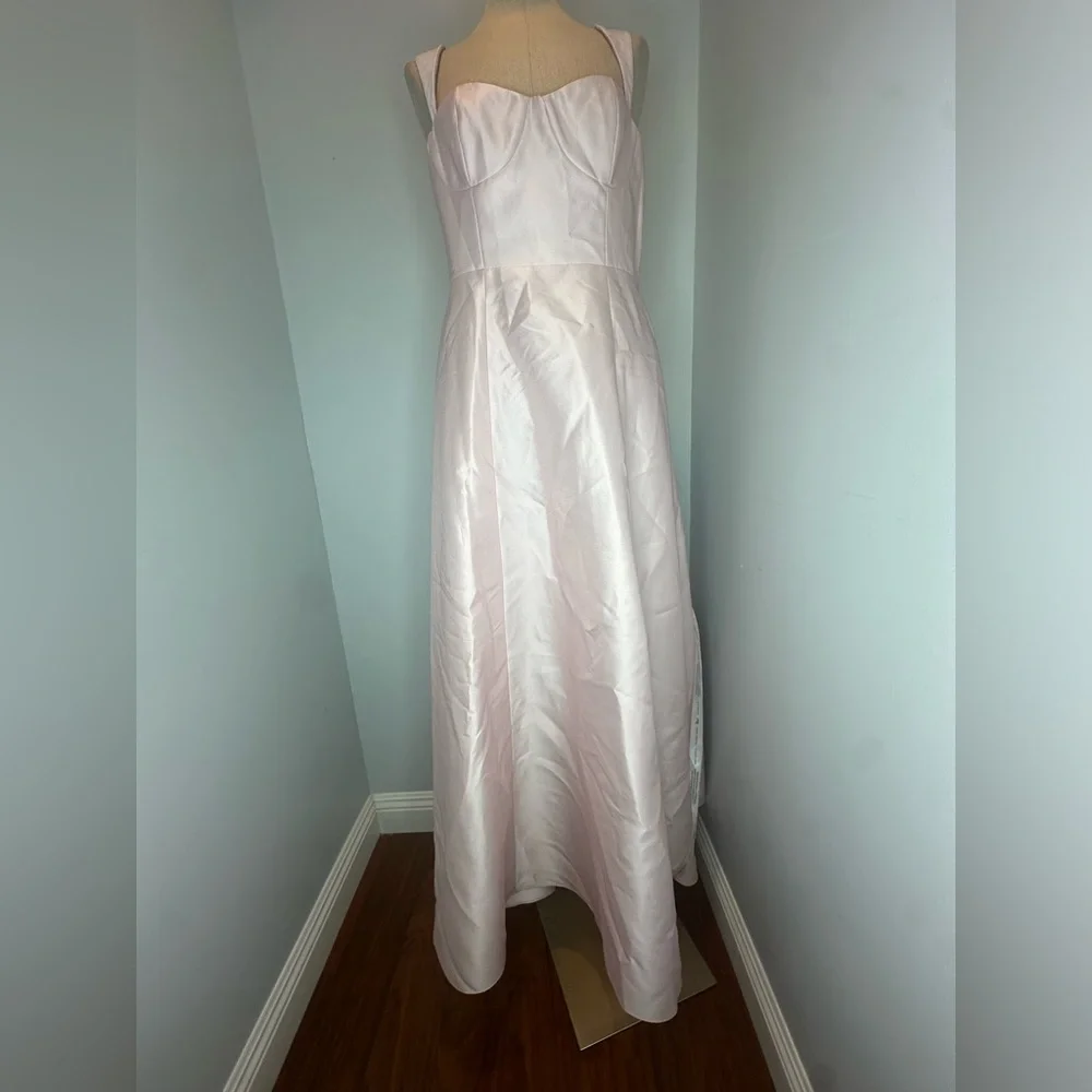 ALFRED SUNG Bustier Tie Back Gown 
PINK - Picture 4 of 13
